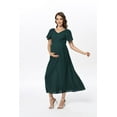 thumbnail image 4 of Yesfashion Women's Long Sleeve Maternity Dress V Neck Swiss Dot Casual Loose Short Dresses, 4 of 9