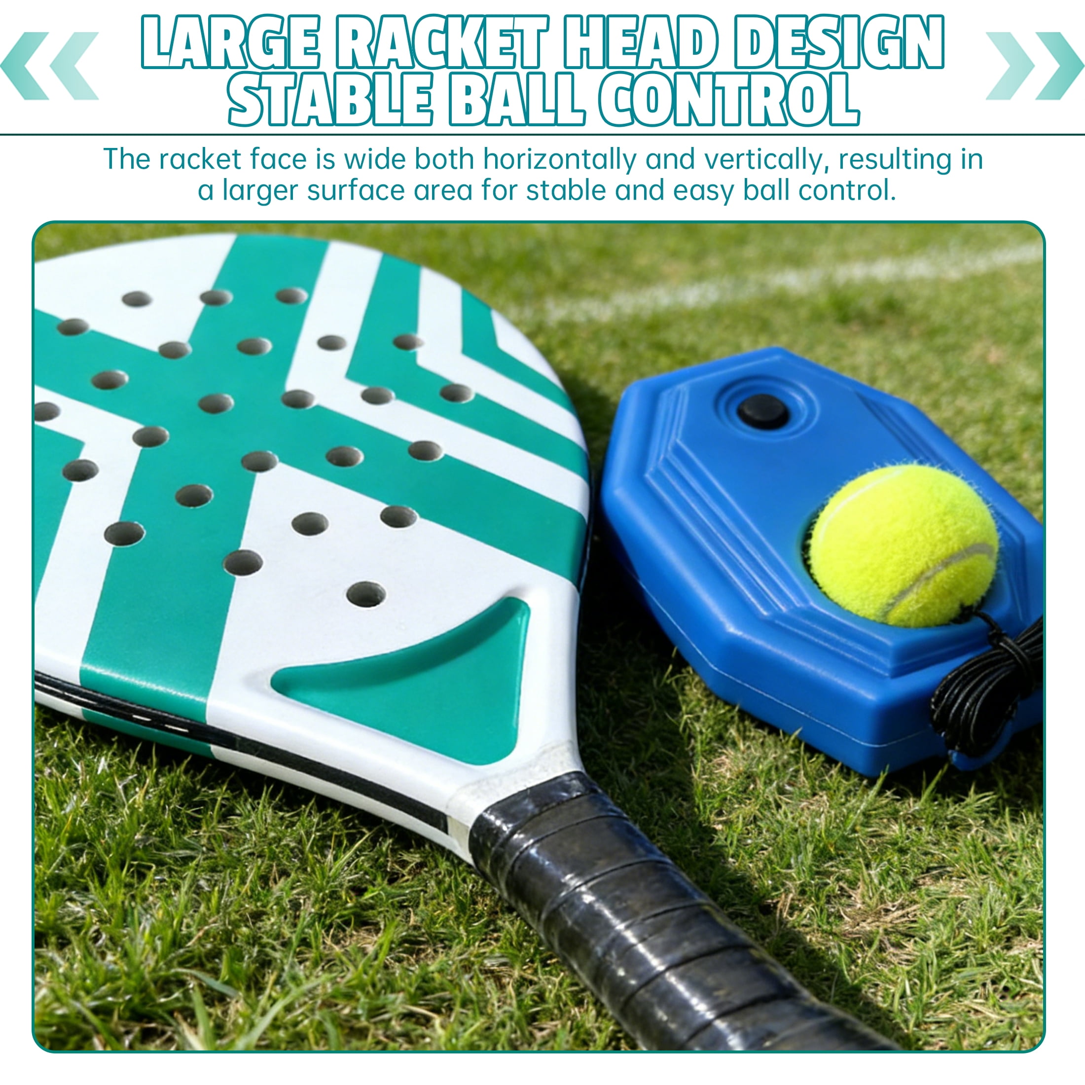 BESTSKY Padel Tennis Racket,Outdoor Beach Padel Racket,Highly Elastic & Lightweight Tennis Rackets,Comfortable & Non-Slip Grip,Padel Racquets with Racket Trainer