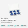 thumbnail image 5 of O'Creme Edible Diamond-Framed Round Gemstones 28mm for Decorating Cakes and Cupcakes; 6 Pieces - Sapphire Blue, 5 of 6