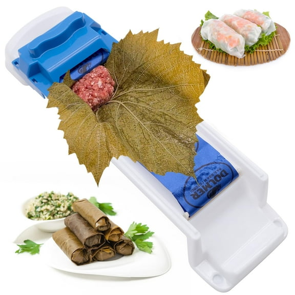 Mjers Grape Leaves Roller Machine, Vegetable Meat Rolling Tool, Kitchen DIY Dolma Sarma Sushi Maker for Beginners, Eggroll Maker, Grape Leaves Roller, Lumpia Roller Machine, Spring Roll Maker