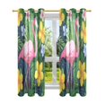 thumbnail image 7 of Yayeee Window Curtains Set of 2 for Living Room Light Filtering 63"x42", Pink Flamingo Pattern, 7 of 7
