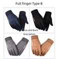 thumbnail image 3 of Guantes de invierno cálidos para hombre y mujer de gamuza Luokou con pantalla táctil y dos dedos y medio dedo para ciclismo al aire libre, con forro polar grueso, 3 of 4