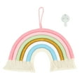 thumbnail image 1 of Macramé arcoíris tejido a mano, 7 colores, para colgar en la pared, decoración con borlas para el hogar, habitación, foto, accesorio BZ-703, 1 of 14