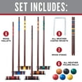 thumbnail image 2 of Franklin Sports Croquet Set - Includes 6 Croquet Wood Mallets, 6 All Weather Balls, 2 Wood Stakes and 9 Metal Wickets - Classic Family Outdoor Game - Family Set, 2 of 8