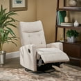 thumbnail image 2 of GDF Studio Kimpton Contemporary Fabric Tufted Glider Swivel Pushback Recliner, Beige and Black, 2 of 6