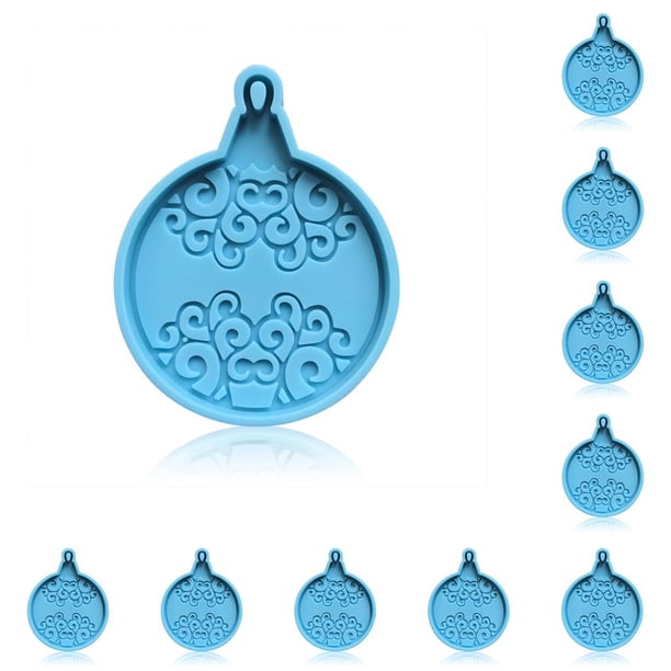 Moyic Molde de resina de silicona para Navidad, moldes antiadherentes, molde para colgante, decoración para el hogar, Hotel, escuela, Type1 NO1