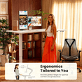 thumbnail image 4 of GUNAITO Computer Desk 55.1" × 23.6" Electric Standing Desk Height Adjustable Stand Up Table Ergonomic Sit Stand Desk with Splice Board for Home Office White, 4 of 10