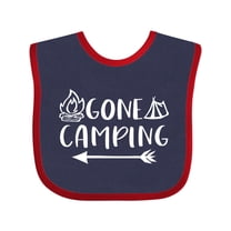 Inktastic Gone Camping Boys or Girls Baby Bib