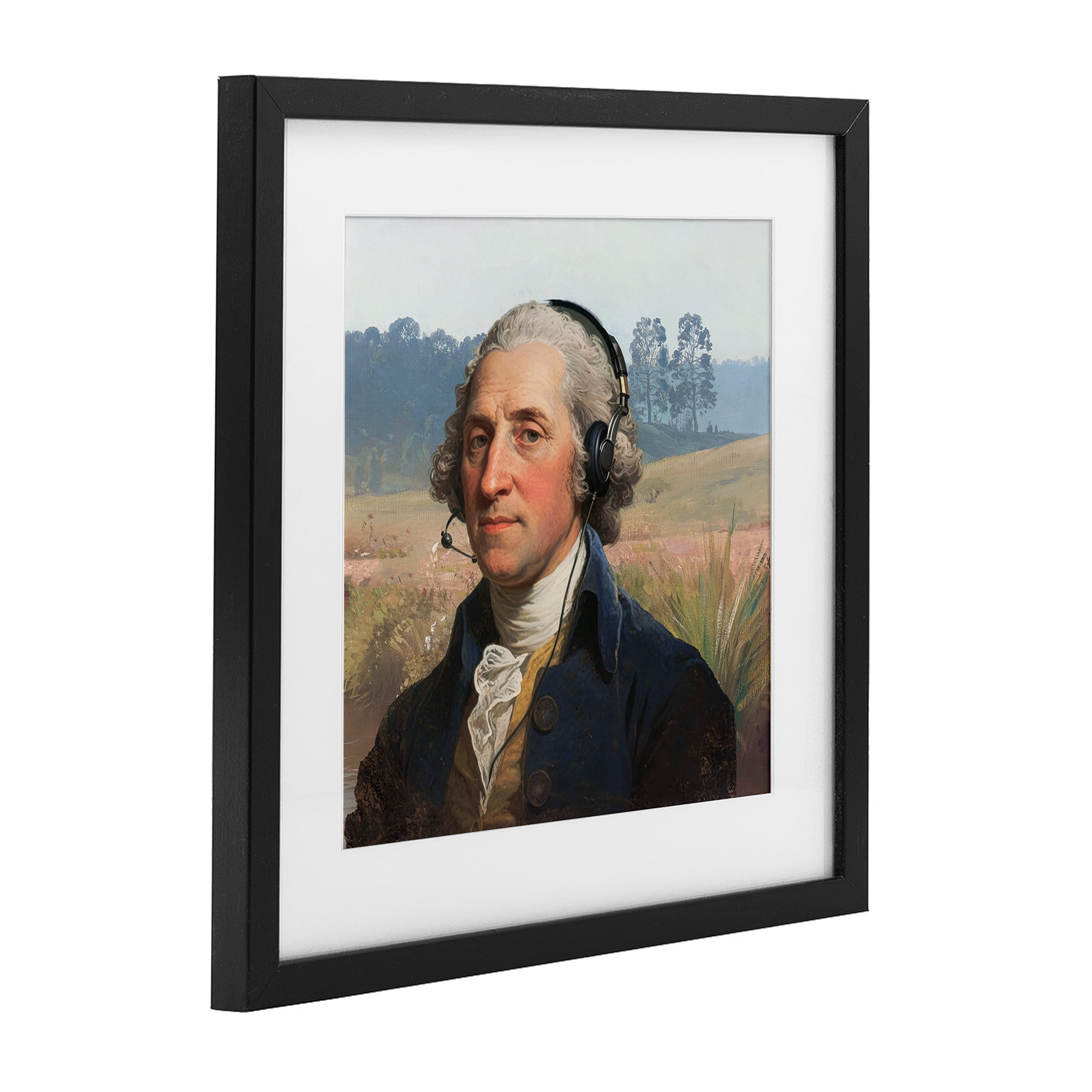 Stupell Industries Classical Gentleman with Headset Black Framed Print Under Glass, design by CAD Designs