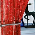 thumbnail image 3 of Gustave 39"x78" Glitter String Curtain Wall Panel Fringe Window Room Blind Divider Tassel Screen for Wedding Home Decoration "Red", 3 of 8