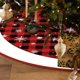 thumbnail image 4 of Falda de árbol de Navidad personalizada | Estampado festivo de copos de nieve y renos | Adorno para árbol de Navidad de 90 cm de diámetro | Decoración de poliéster resistente, 4 of 5