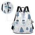 thumbnail image 5 of FORMRS Women's Travel Backpack Purse Anti-Theft Hidden Pockets Casual Shoulder Bag, White Snowman, 5 of 7