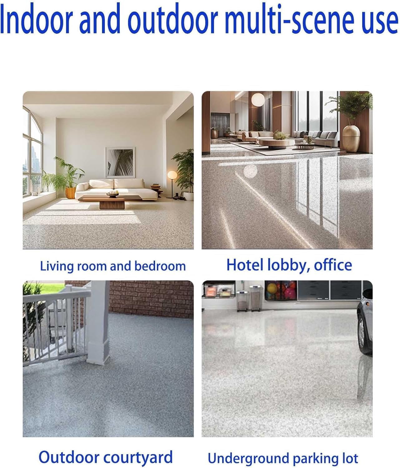 Louis Forest Epoxy Floor Paint, Louis Forest Floor Coating, No Pungent Smell High-Gloss Marble Effect Epoxy Floor Coating, Waterproof Non-Slip Water-Based Epoxy Louis Forest Floor Paint (Light Gray)