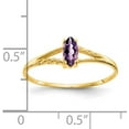 thumbnail image 5 of 14k Yellow Gold Amethyst Birthstone Ring - Ring Size 7.0-1.2gm, 5 of 8