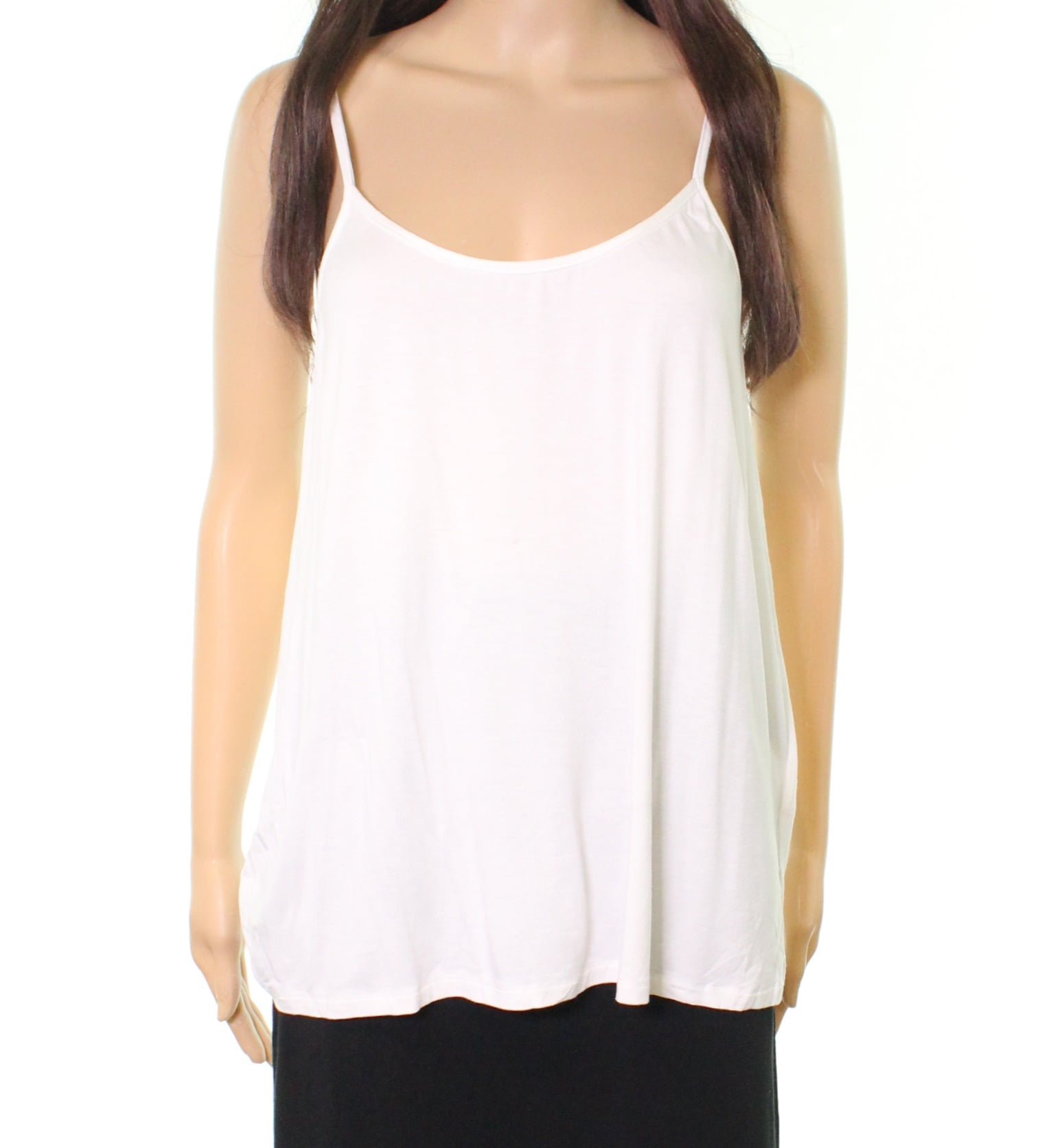 Pure DKNY - Pure DKNY NEW White Womens Size Large L Scoop Neck Stretch ...