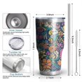 thumbnail image 5 of 30oz Pioneer Flower Tumblers Stainless Steel Tumbler with Lid and Straw,Vacuum Insulated Double Wall Travel Tumbler Cups Mug with Cleaning Brush for Coffee,Tea, 5 of 5