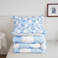 thumbnail image 5 of Manfei Geometric Check Queen Comforter Set,Cute Cherry Comforter Sets Queen,Blue Red,Colorful Stars Reversible,3-Piece,1 Comforter and 2 Pillowcases,3-Piece,1 Comforter and 2 Pillowcases, 5 of 7