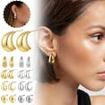thumbnail image 2 of Exaggerate Big Waterdrop Drop Earrings For Women Dupes Chunky Teardrop, 2 of 9