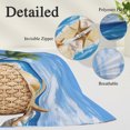 thumbnail image 3 of Summer Palm Tree Pillow Protectors with Zipper Standard Size, Beach Ocean Coastal Starfish Shells Soft Brushed Microfiber Throw Pillow Covers, Decorative Pillowcase for Couch Sofa Bedroom 20"x26", 3 of 9