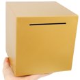 thumbnail image 2 of Shisuyan Metal Savings Box For Cash Yellow Stainless Steel 1Pcs 6X6X6In, 2 of 9