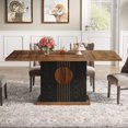 thumbnail image 2 of Mesa de comedor Tribesigns 55 rectangular para 4-6 personas de madera, 2 of 8