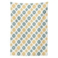 thumbnail image 3 of Ambesonne Garden Tablecloth Rectangular Table Cover, Retro Daisies, 52"x70", Almond Green Mustard, 3 of 4