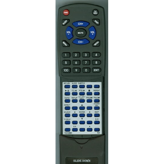 Replacement Remote for RCA RLEDV2680A, RTRLEDV2680A, RLCDV3247A, PLCDV3247A
