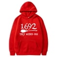 thumbnail image 1 of 1692 They Missed One Printed Hooded Sweatshirt Loose Top For Women, 1 of 2