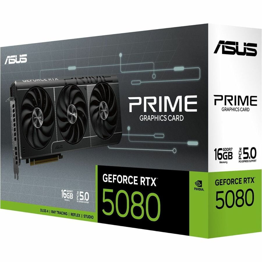 ASUS GeForce RTX 5080 16GB グラフィックスカード ASUS, NVIDIA GeForce RTX 5080 Graphic Card, 16 GB GDDR7, SFF-Ready
