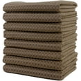 thumbnail image 1 of Ultra Premium Microfiber Kitchen Dish Hand Towel Waffle Weave, 8 Pack (16x28 in, Brown), 1 of 5