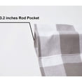 thumbnail image 3 of Cenefas de ventana WOSIBO Buffalo Check Plaid blanco/gris, paquete de 2, 3 of 7