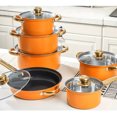 thumbnail image 4 of 12-Piece Stainless Steel Cookware Set - Non-Stick Frying Pans, Durable & Easy To Clean, Soup & Sauce Pots With Lids - Multipurpose Kitchen Essentials For Home & Restaurant Use, 4 of 5