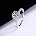 thumbnail image 5 of 1ct Rose Moissanite Rings for Women D Color VVS1 Clarity Red/Green/Pink Diamond Rings S925 Sterling Silver Moissanite Engagement Rings with Certificate, 5 of 9