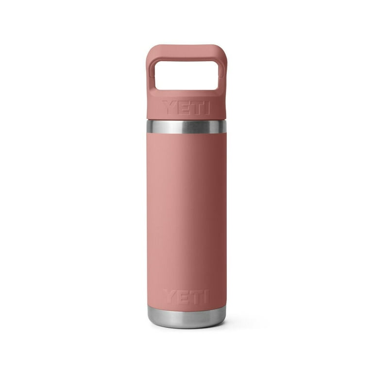Yeti 18Oz Rambler Water Bottle With Straw Cap Sandstone Pink