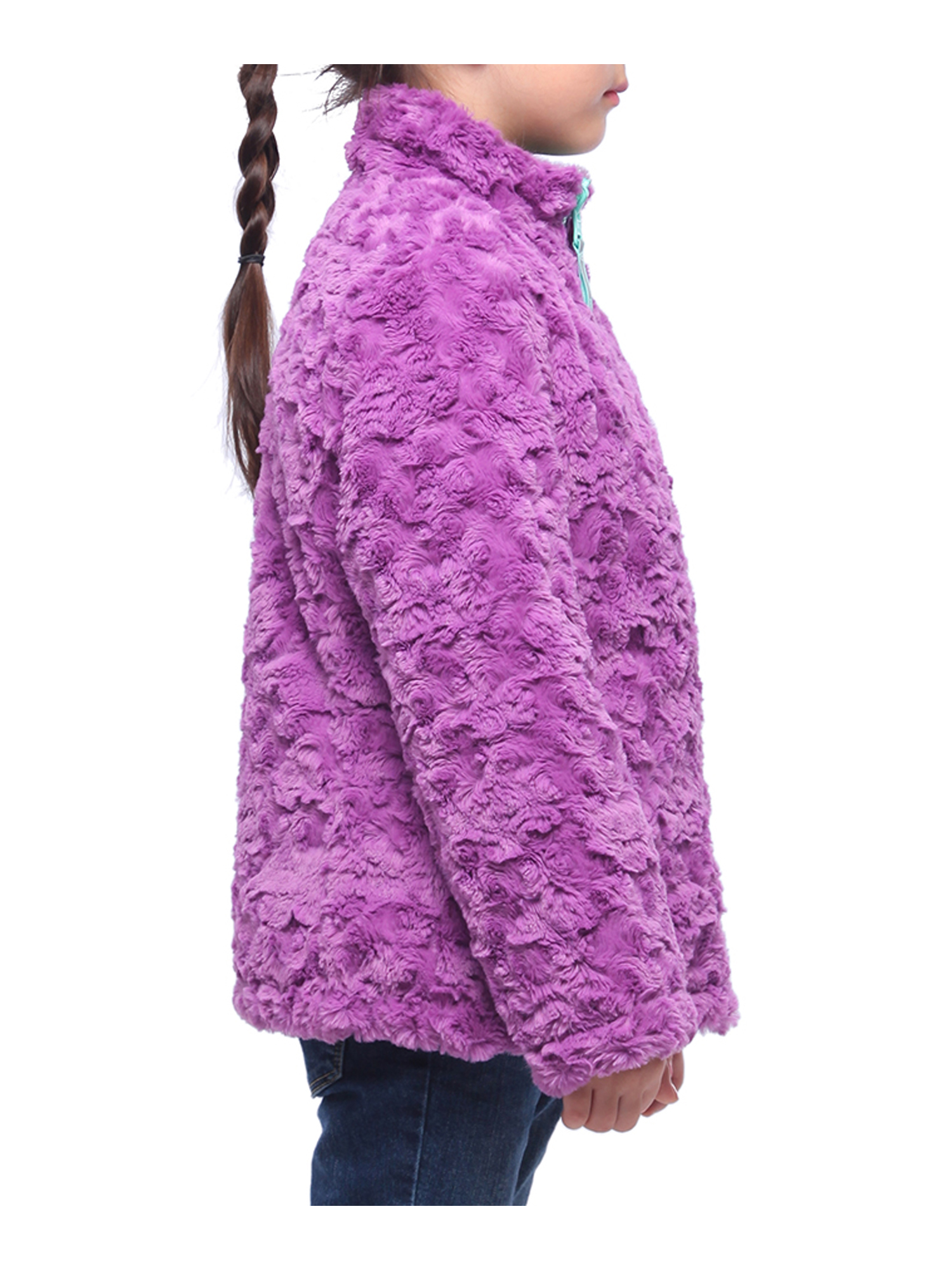 Rokka&Rolla Girls' Reversible Sherpa Fleece Jacket Puffer Coat, Sizes 4-18 - image 5 of 9