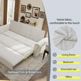 thumbnail image 5 of Homy Casa 93.7" Pull Out Sofa Bed, 3-in-1 Convertible King Sleeper Sofa for Living Room, 5 of 10