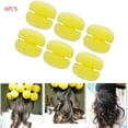 thumbnail image 2 of Paquete de 6 rulos de esponja de alta elasticidad para rizar el cabello y crear moños. Amarillo, 2 of 9