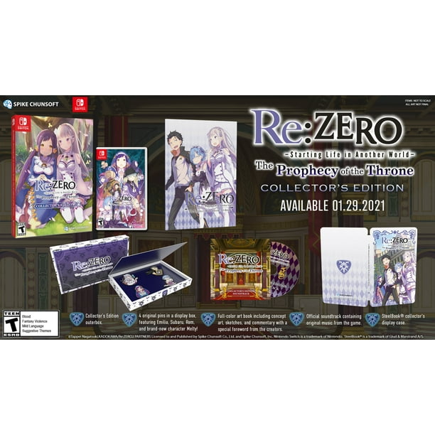 Re Zero The Prophecy Of The Throne Collector S Edition Spike Chunsoft Nintendo Switch Walmart Com