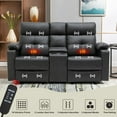 Dual Power Loveseat Recliner with Heat, Massage, Lumbar Support