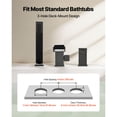 thumbnail image 3 of KFFKFF Roman Tub Faucet, 3-Hole Waterfall Bathtub Fixture, Widespread Tub Faucet with Shower Head & Single Handle, Ideal for Pet Cleaning and Bathing, Matte Black Finish, Dual Water Flow Options, 3 of 9