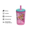 thumbnail image 3 of Zak Designs 15oz Paw Patrol Kelso Travel Straw Tumbler Plastic and Silicone with Leak-Proof Straw Valve for Kids, 2pcs Set, Marshall and Skye, 3 of 3