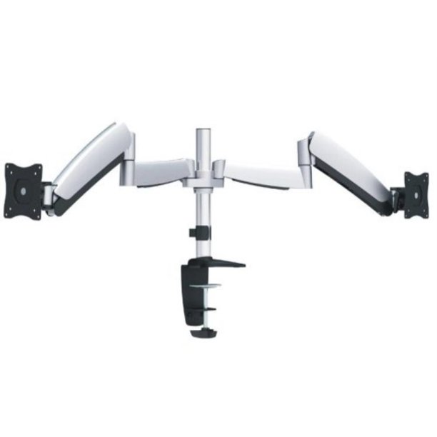 ergotech monitor desk mount dual articulating arms with height