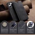 thumbnail image 2 of ETFAST Leather Wallet With Card Holder Zipper Phone Case For Redmi Note 12R High Quality Leather Phone Case, 2 of 11