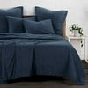 Paseo Road by | Stonewashed Cotton Canvas Coverlet, Super Size, Denim Color, Rustic Traditional Farmhouse Style Luxury Bedding, Lightweight Bed Cover