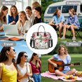 thumbnail image 7 of OBREWU Pioneer Flower Women's Insulated Leakproof Large Lunch Bag, Oxford Cloth, 7 of 7