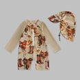 thumbnail image 6 of SONXAHE Baby UPF 50 One Piece Rash Guard Western Print Swimwear with Sun Hat For Kids, 6 of 7