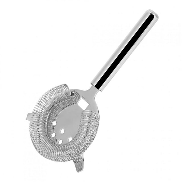 Cocktail Strainer with 304 Stainless Steel, Prevent Ice Fruit Pouring, Filter Smaller Ice Cubes, Handle, Ergonomic Design, Bartender Tool for Mix Drinks