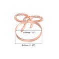 thumbnail image 2 of Unique Bargains Napkin Rings, 6 Pack 38mm ID Alloy Bow-knot Napkin Buckles, Rose Gold, 2 of 5