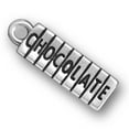 thumbnail image 1 of Sterling Silver 16" 1.2mm Box Chain 3D Chocolate Bar Pendant Necklace, 1 of 2
