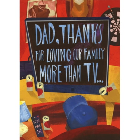 Designer Greetings Love More Than TV: Dad Funny Valentine's Day (Best Funny Valentines Cards)